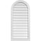 Ekena Millwork Round Top Surface Mount PVC Gable Vent w/ 2"W x 2"P Brickmould Sill Frame, 20"W x 42"H GVPRT20X4203SN - alternate 1